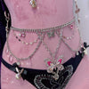 Y2K Rhinestone Necklace Waist Chain PA10086