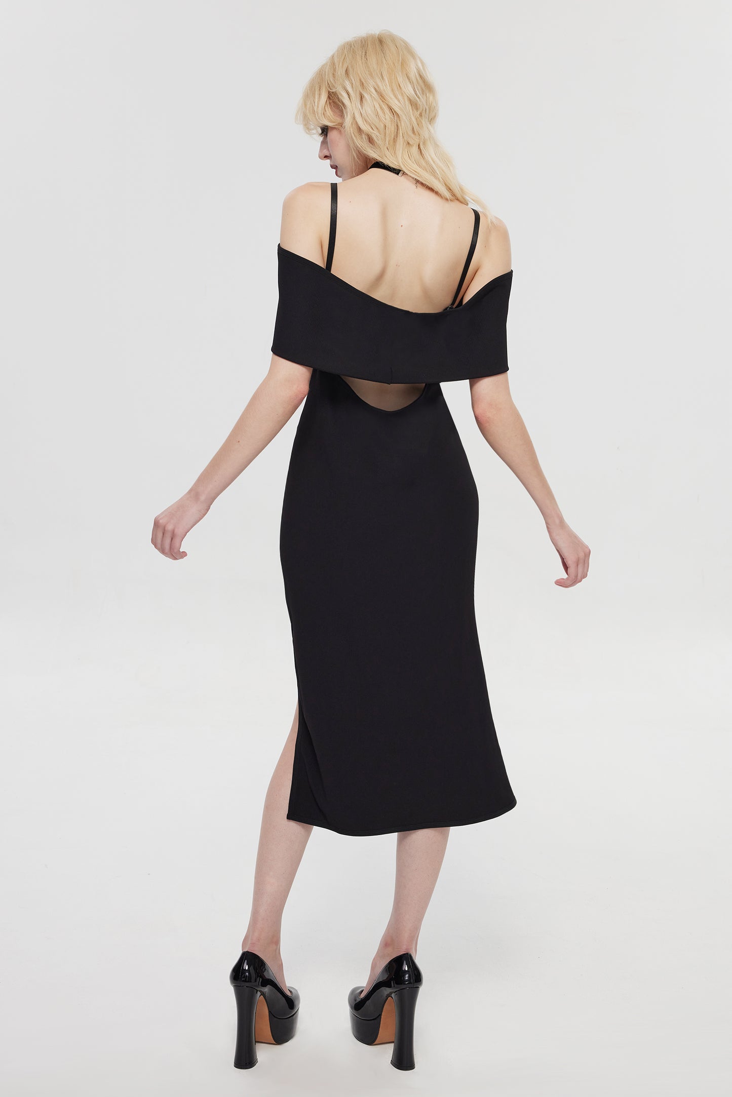 Pre-Sale Gothic Off Shoulder Black Dress HK006
