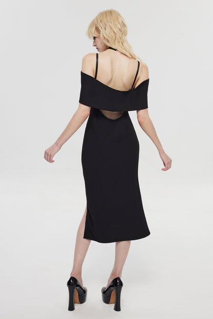 Pre-Sale Gothic Off Shoulder Black Dress HK006