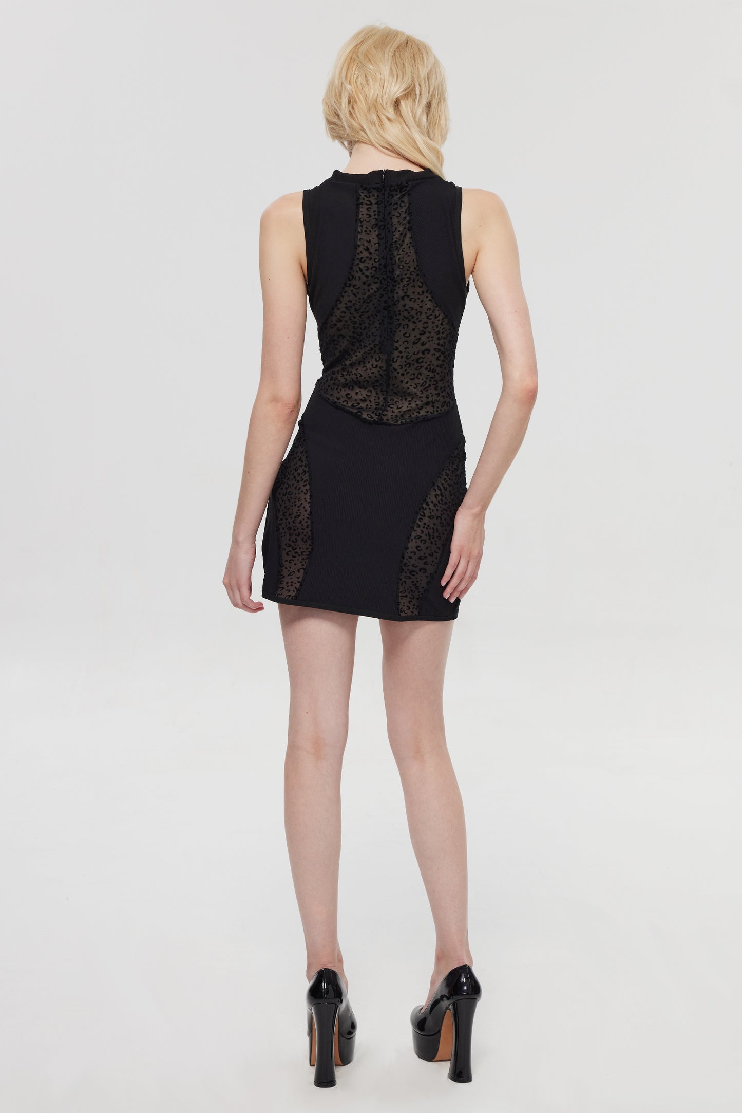 Pre-Sale Gothic Leopard Print Mesh Dress HK012
