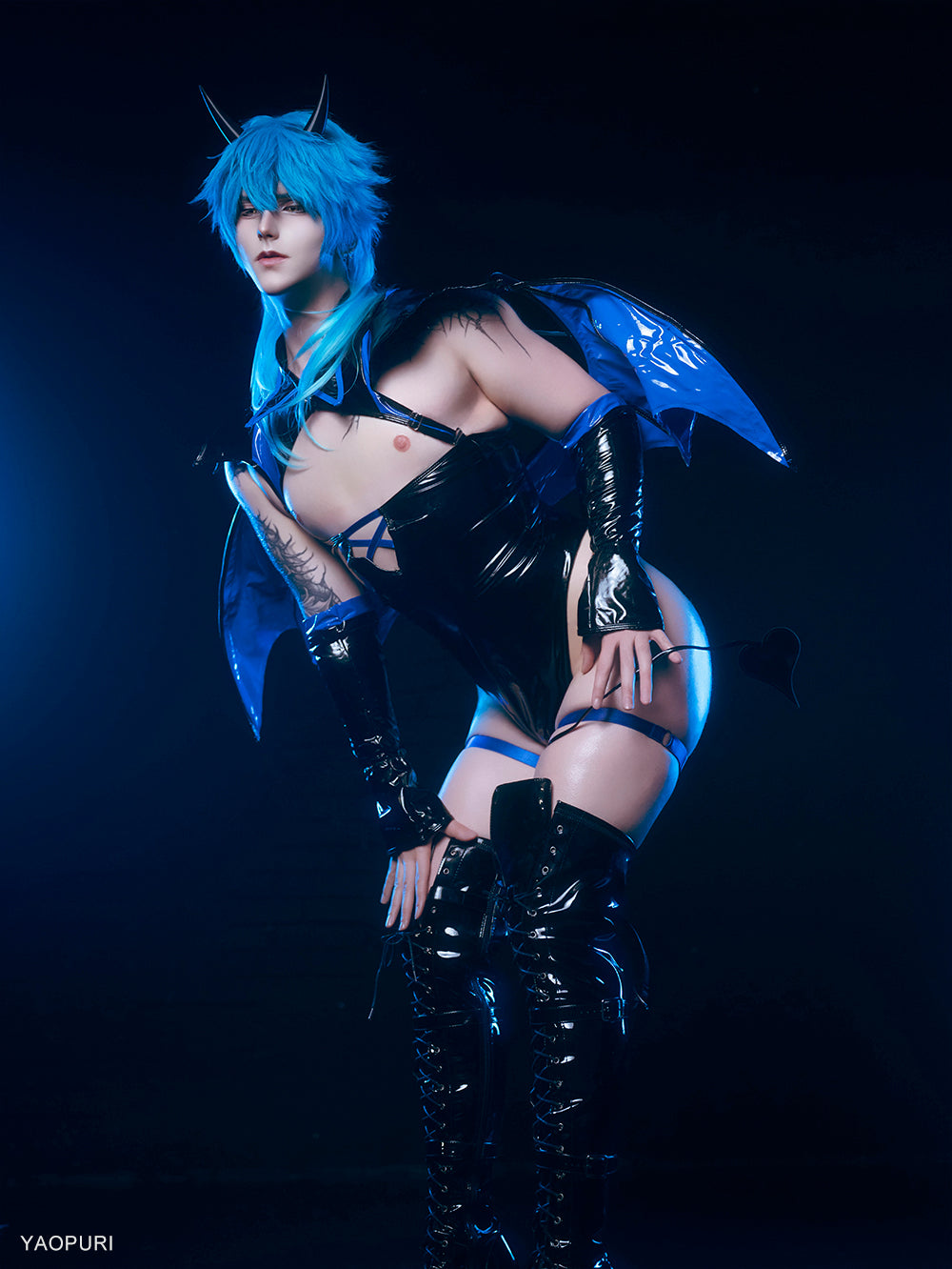 Cosplay Dark Horn Succubus Costume (6-Piece Set) AS04