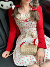 Sweet Floral Suspender Dress PA10141