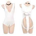 White Hooded Jumpsuit PA10095