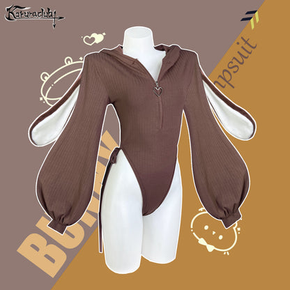 Bunny Ear Hoodie Bodysuit KO64