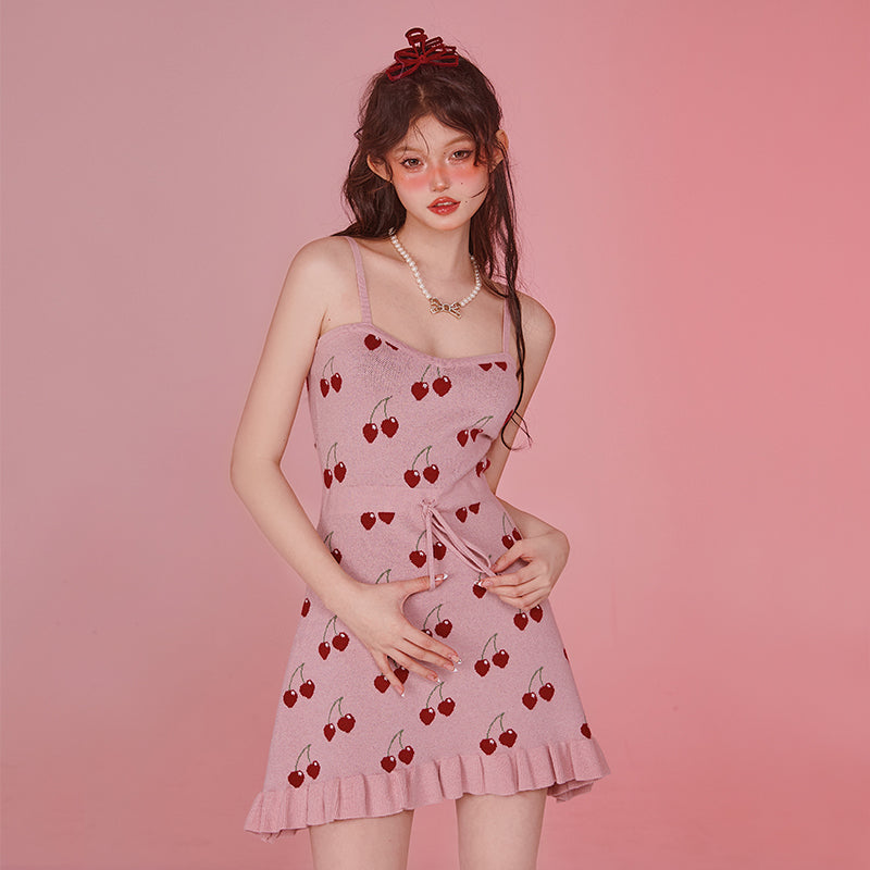 Cherry Pink Slip Dress PL53206