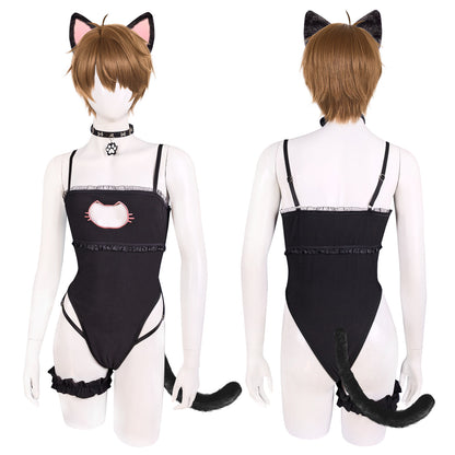 Shy Cat Bodysuit (4-Piece Set) AS75