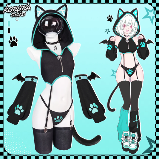 Pre-sale Cat Cosplay Lingerie Vest Set KO156