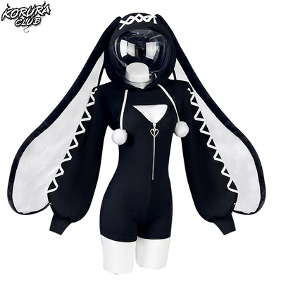 Heart-Lock Floppy Bunny Jumpsuit CJ04