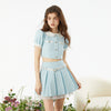 Sweet short top + high waist skirt two-piece set PL53503