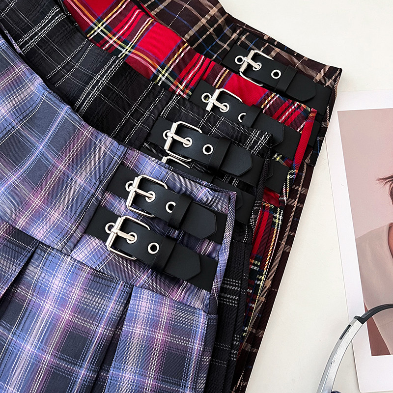 Plaid Pleated Skirt PA20331