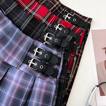 Plaid Pleated Skirt PA20331