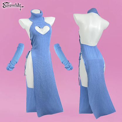 KORURACLUB-Plus Size Heart-Shaped Cheongsam KO59