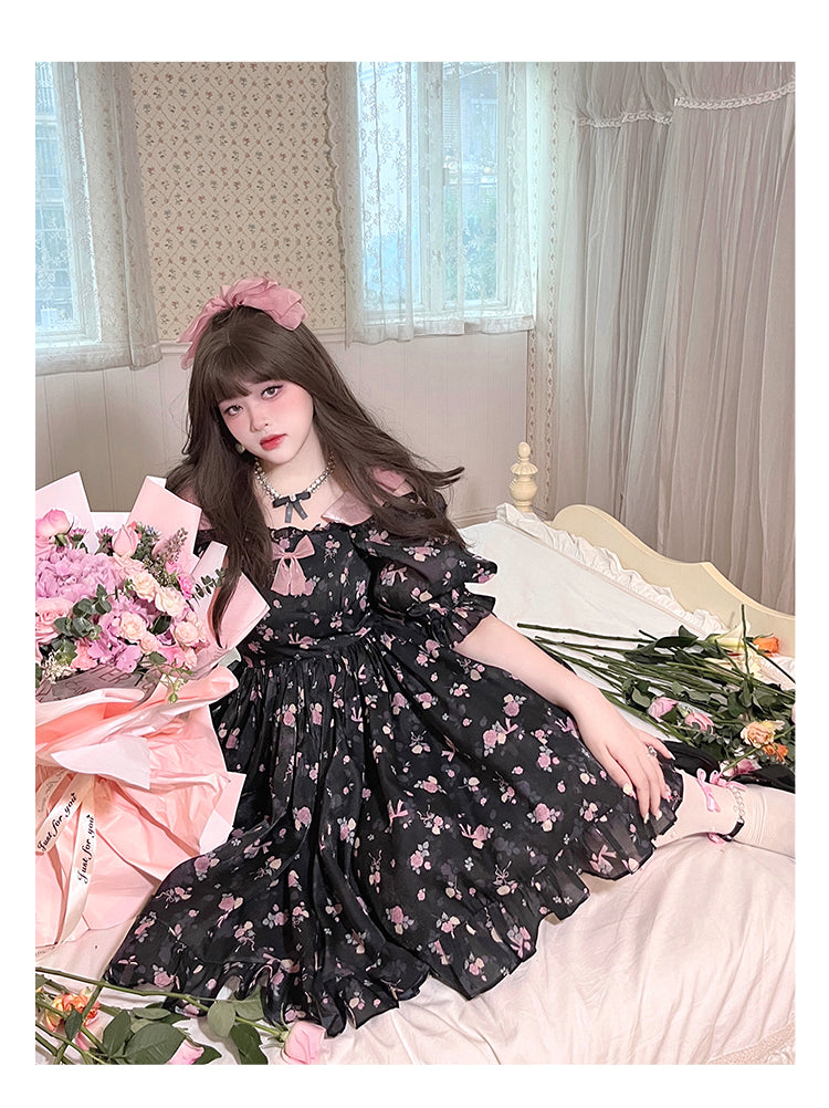 vintage floral dress PL53380
