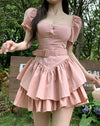 Pink waist sweet dress PL53453