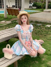 colorful plaid dress PL53356