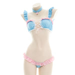 Ruffled Blue Maid Suit PL53509