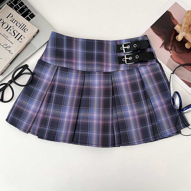 Plaid Pleated Skirt PA20331