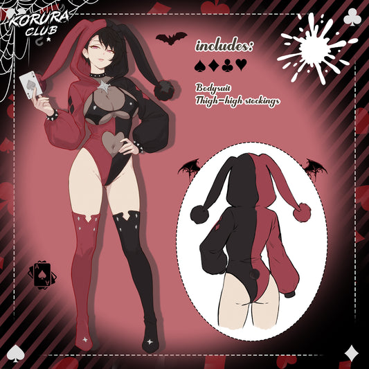 Pre-order Halloween Cosplay Clown Bunny Bodysuit KO166