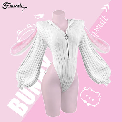 Bunny Ear Hoodie Bodysuit KO64
