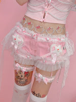 Pink Lace Shorts PA10030