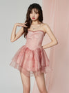 Strapless fairy tulle dress PL53379