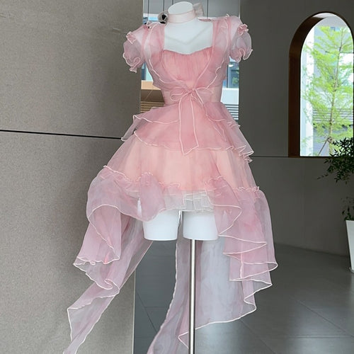 Pink Trailing Dress PL53355