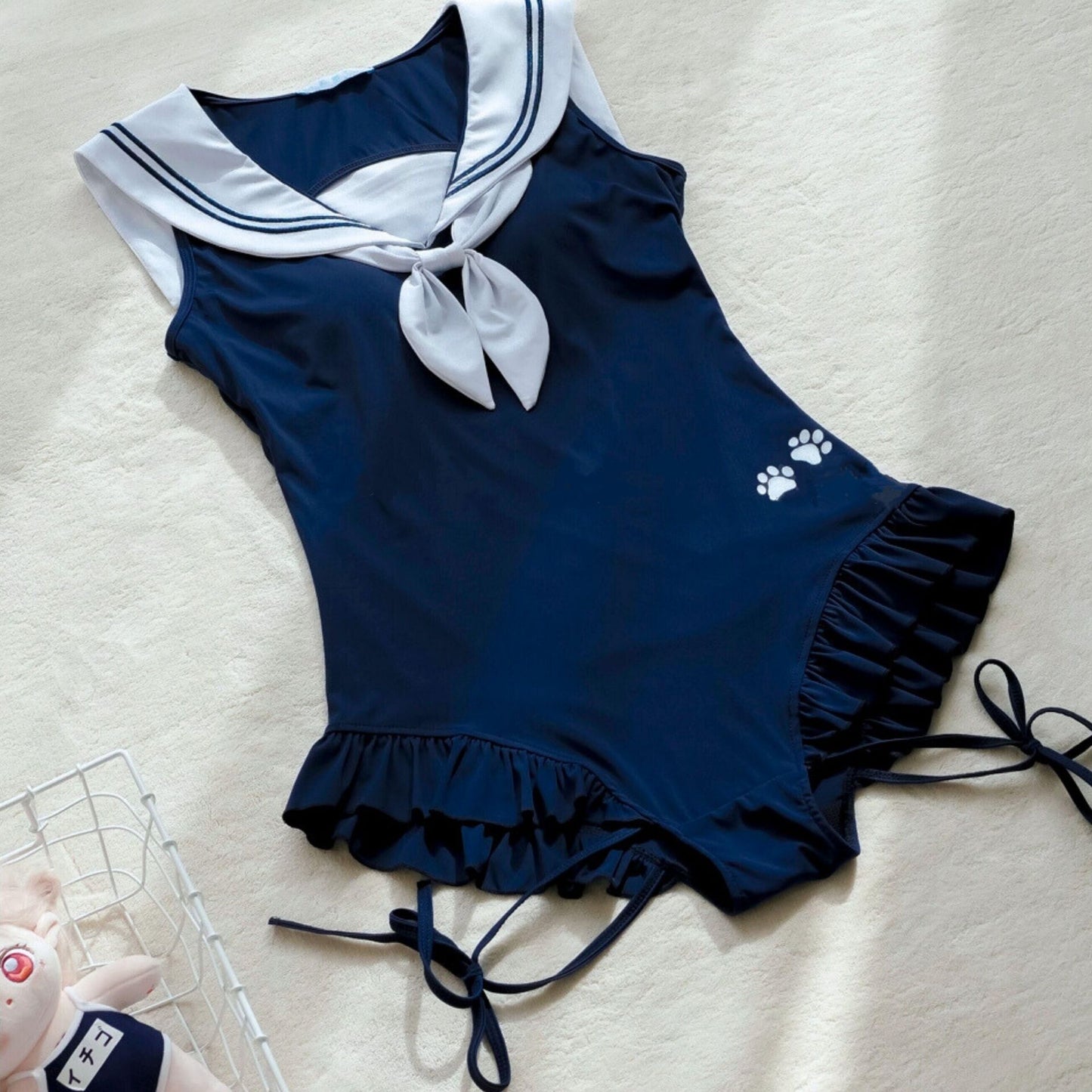 Cat's Paw Sailor Neck Swimsuit PA20073