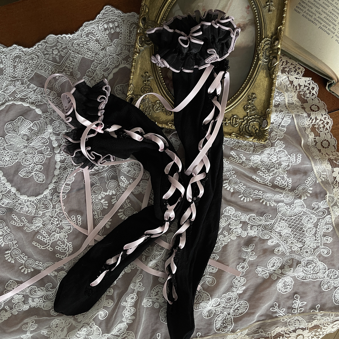 Lace-strap girl stockings PA20077