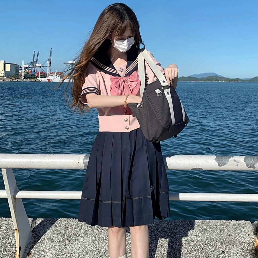 JK uniform suspender skirt shirt PA20096