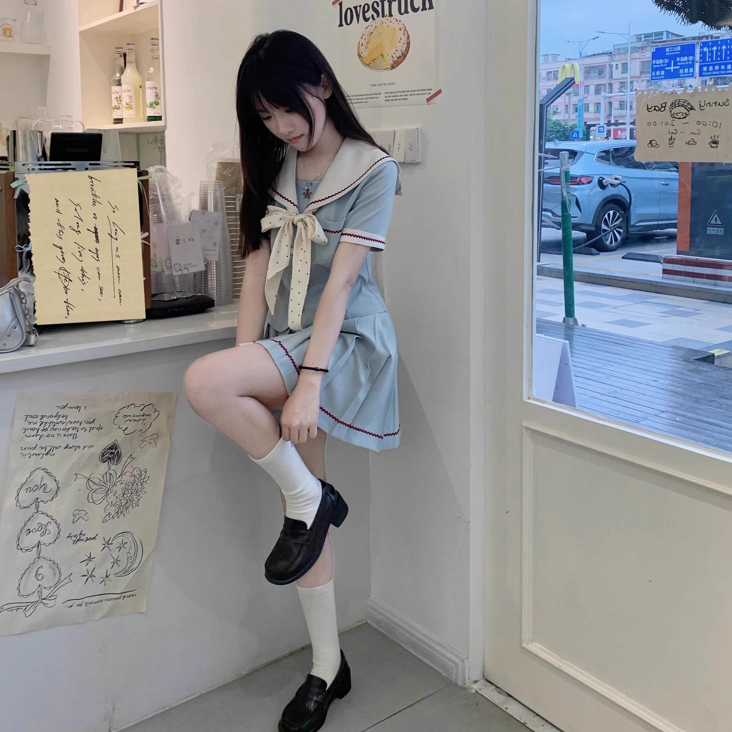 College summer uniform skirt PA20097