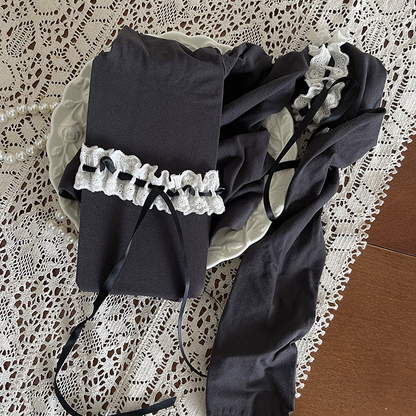 Embroidered Lace Bow Leggings PA20081