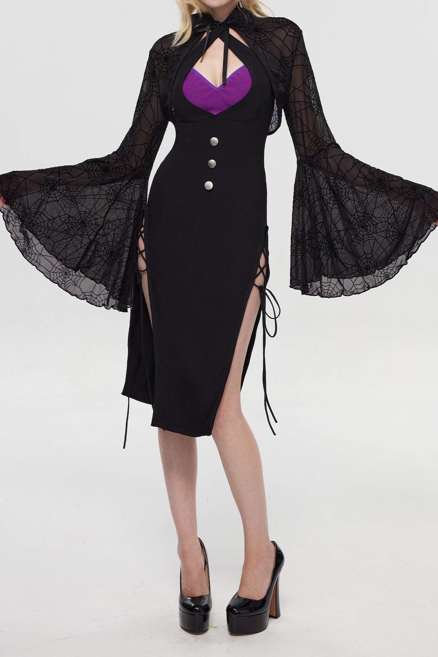 Pre-Sale Gothic Lace Spider Lingerie Set (2-Piece) HK003