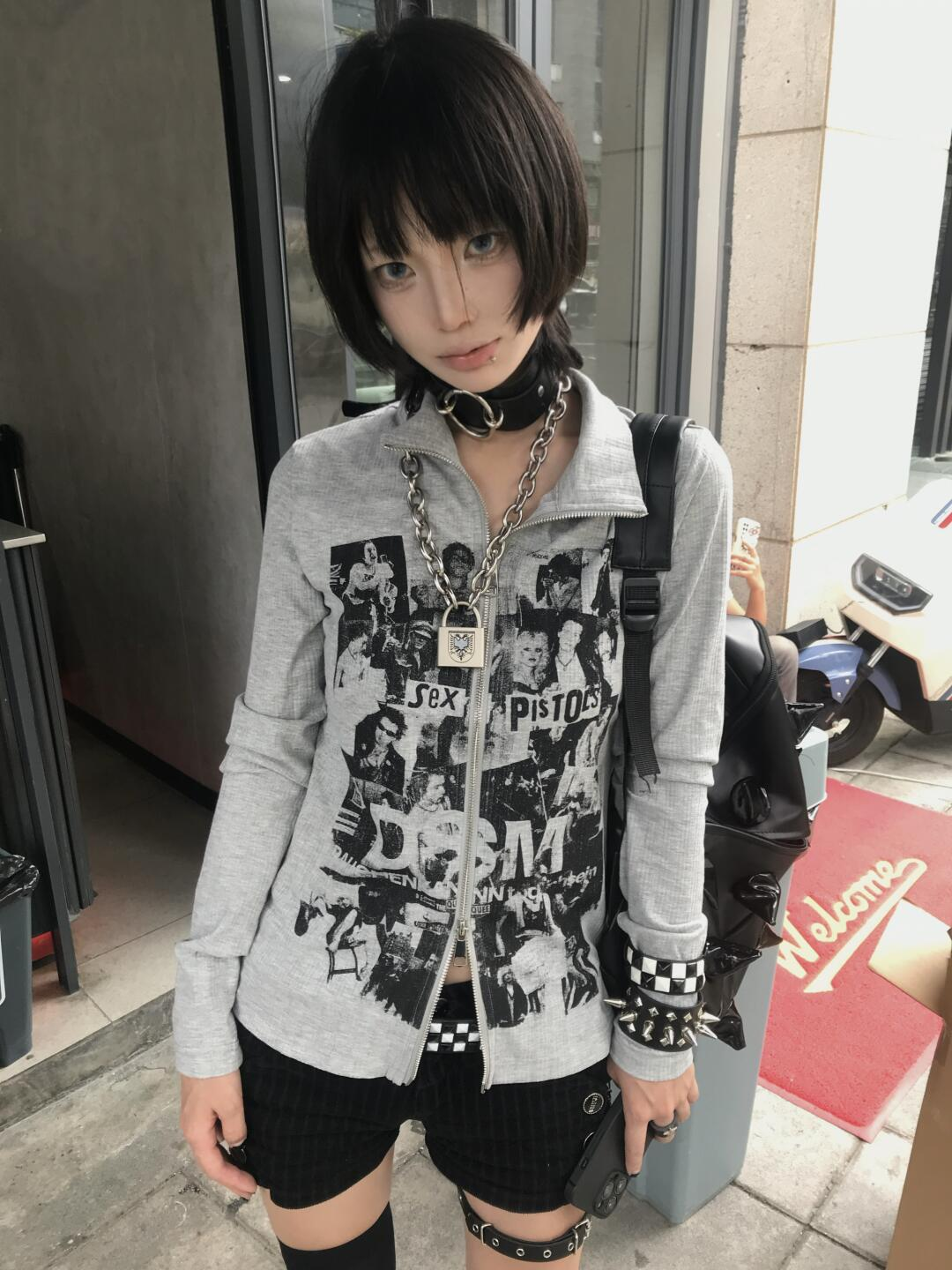 Millennial punk graffiti jacket PA20252