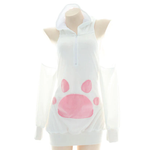 Plush hooded kitten cat girl costume PL53575