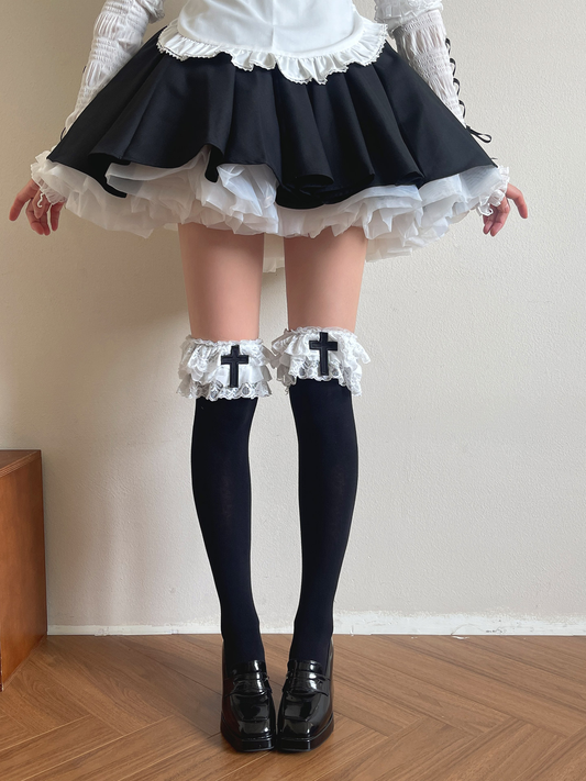 Cross Lolita Lace Stacked Socks PA20089