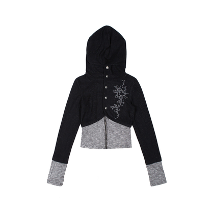 Vintage hooded millennial punk top PA20246