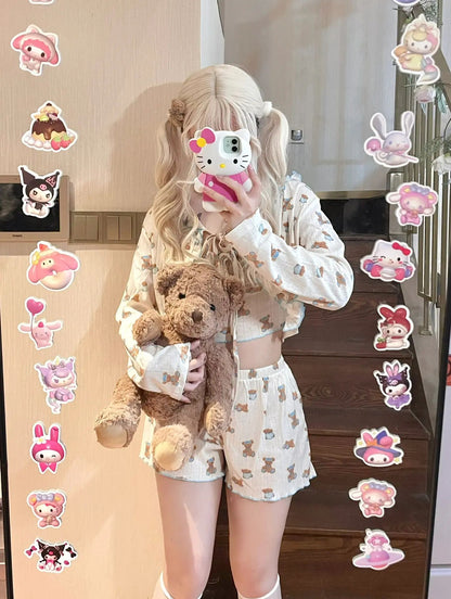 cute bear pajamas PL53324