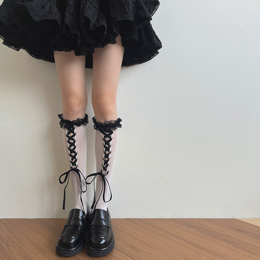 Vintage Lace Calf Socks PA20092
