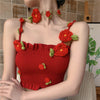 3D rose flower tank top PL53263