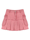 Pink Denim Skirt PL53376