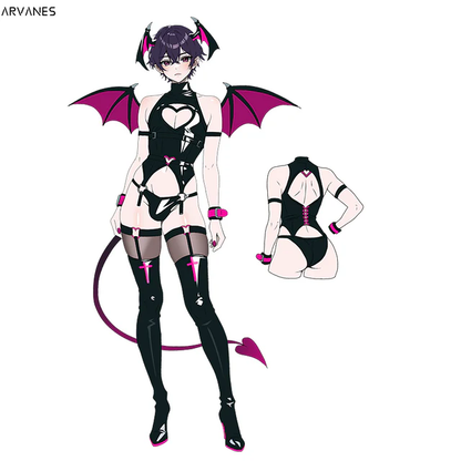 Pre-Orders Cosplay Devil Bodysuit (7-Piece Set) AS32