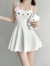 Sweet White Sling Dress PL53468