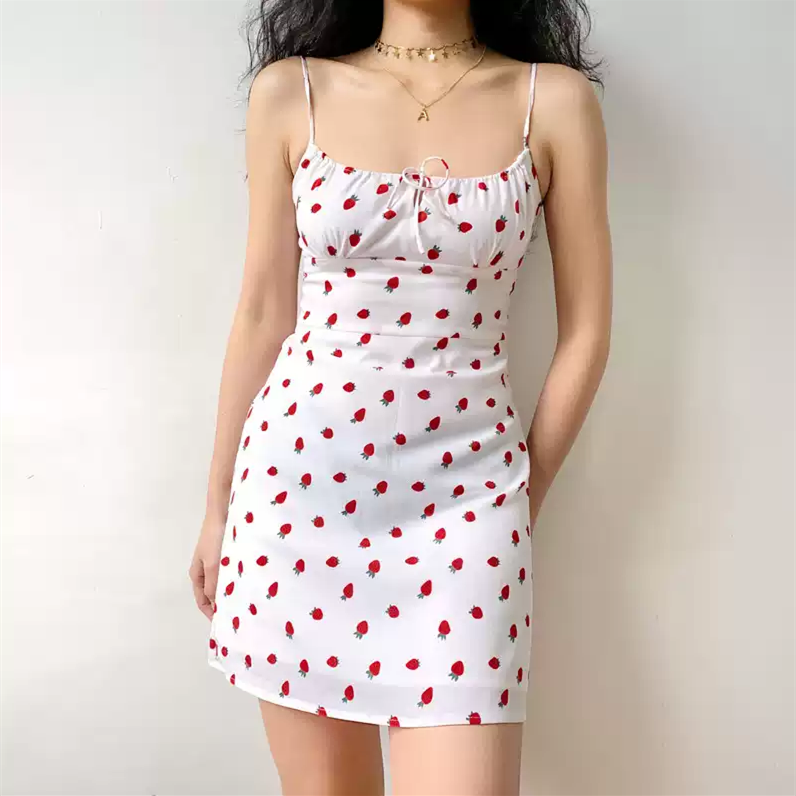 Strawberry Print Dress PA10181