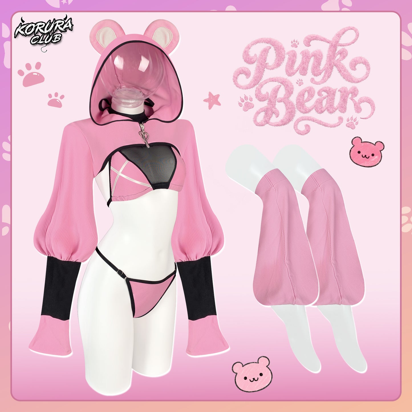 Cute Bear Cosplay Costume KO140