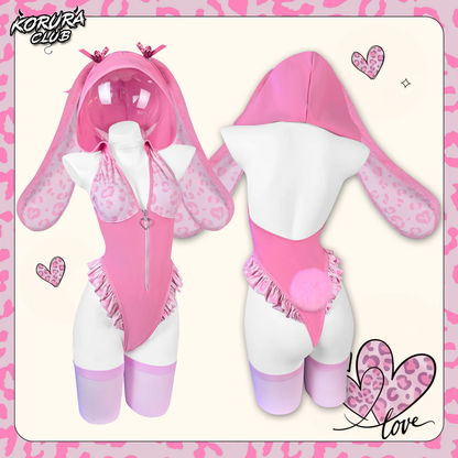 Pre-sale Cosplay Leopard Print Bunny Lingerie KO141