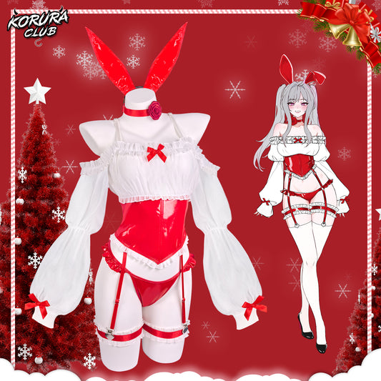Pre- sale Christmas Red & White Bunny Costume KO174