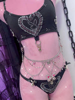 Y2K Rhinestone Necklace Waist Chain PA10086