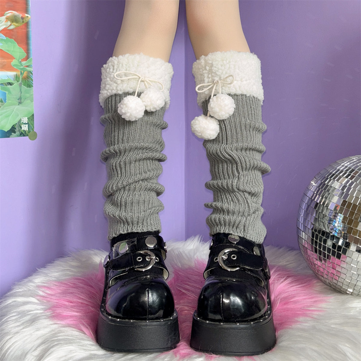 Plush Bow Leg Warmers PA10236