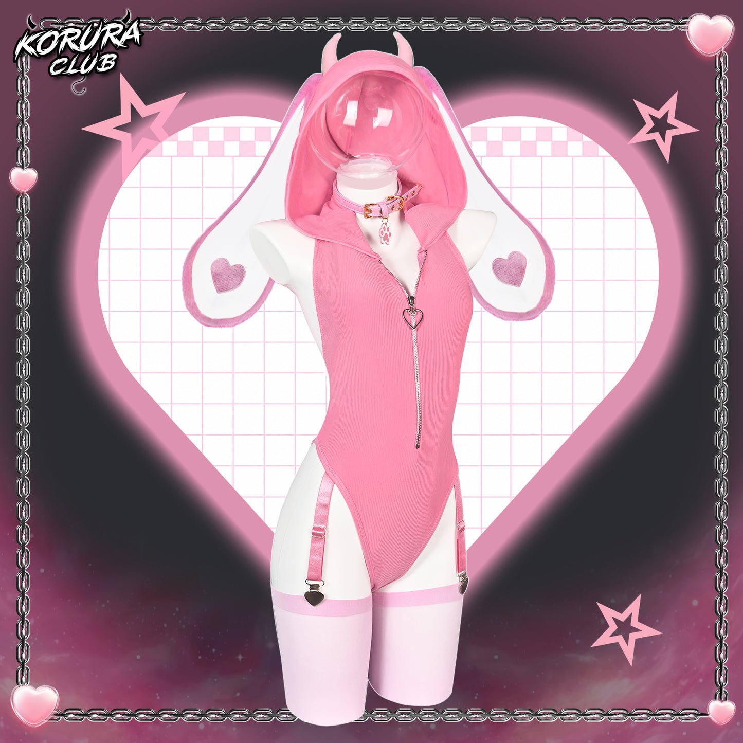 Sleeveless Bunny Costume Bodysuit KO129