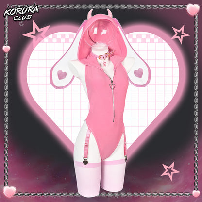 Sleeveless Bunny Costume Bodysuit KO129